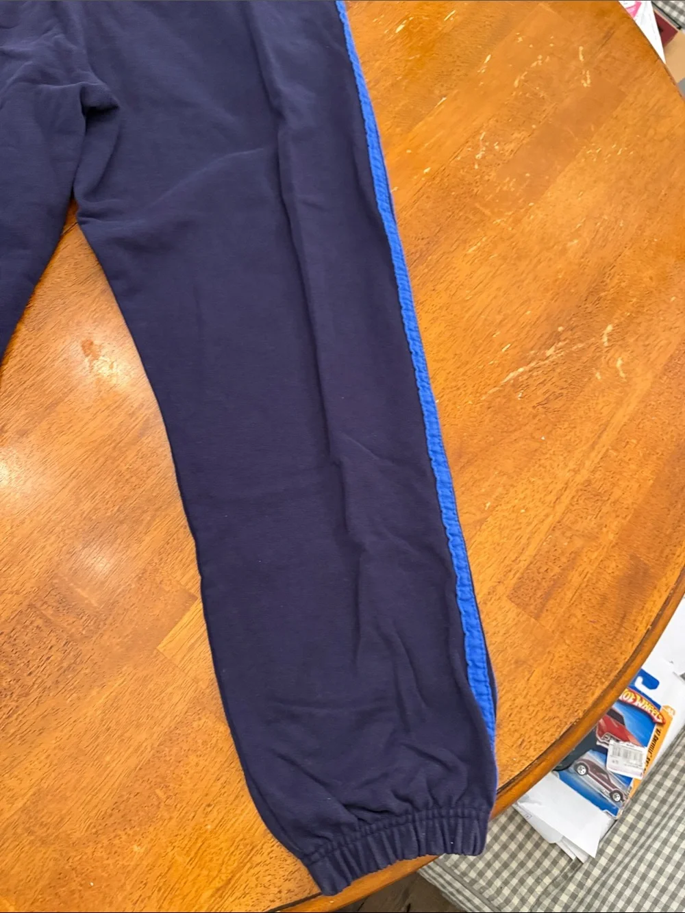 Nike Navy Sweatpants with Royal Blue Side Stripes xl